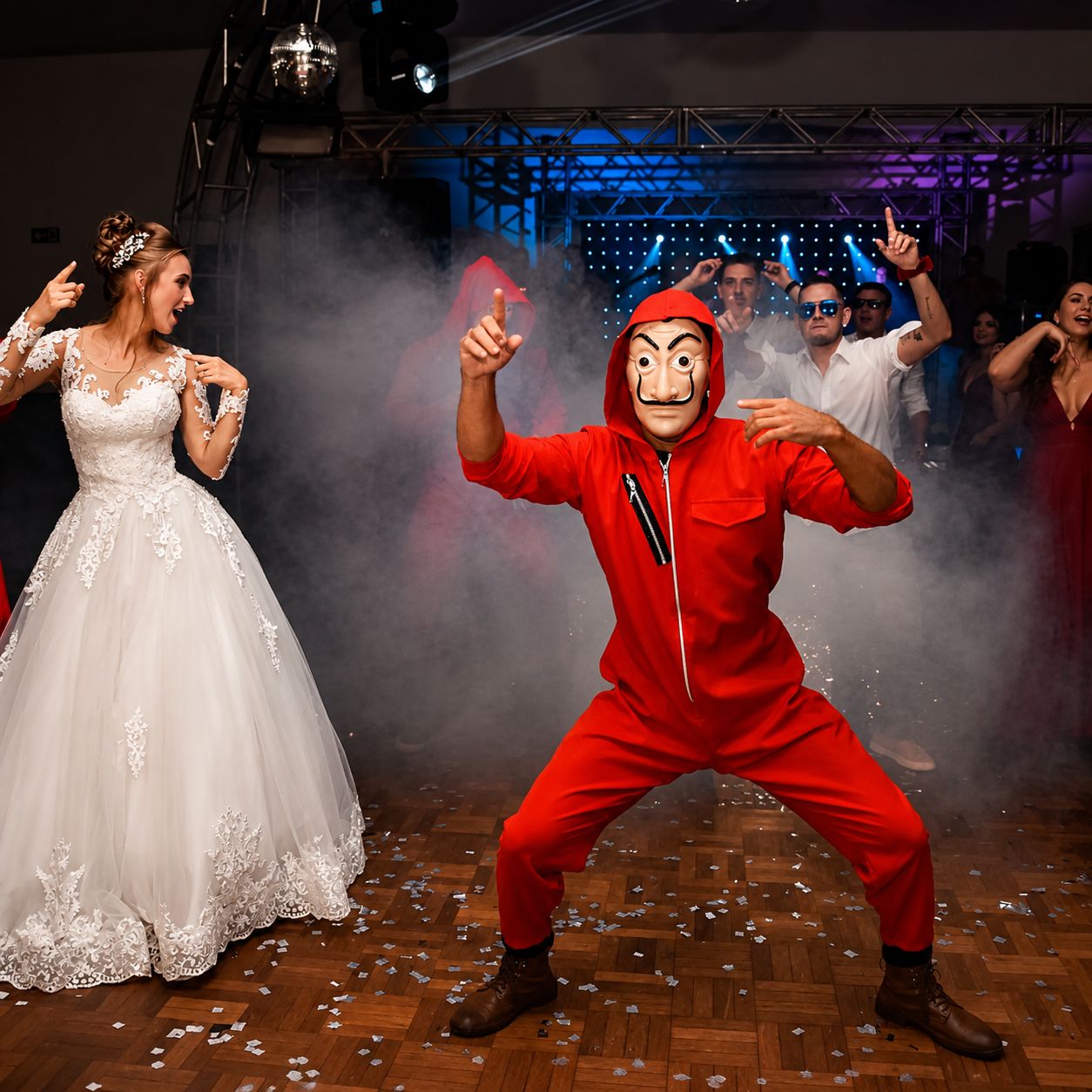 La Casa de Papel animando casamento