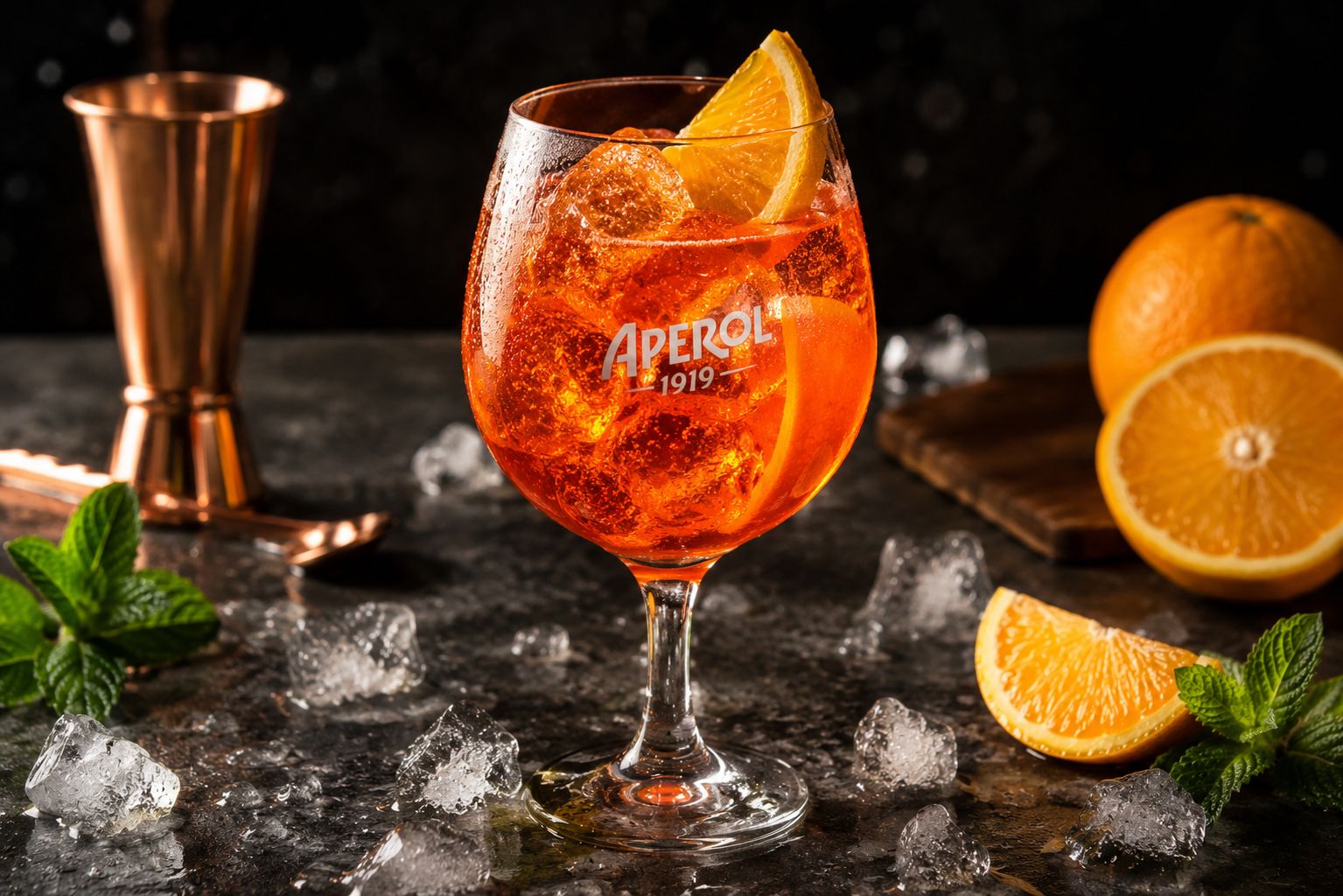 Aperol Spritz com laranja