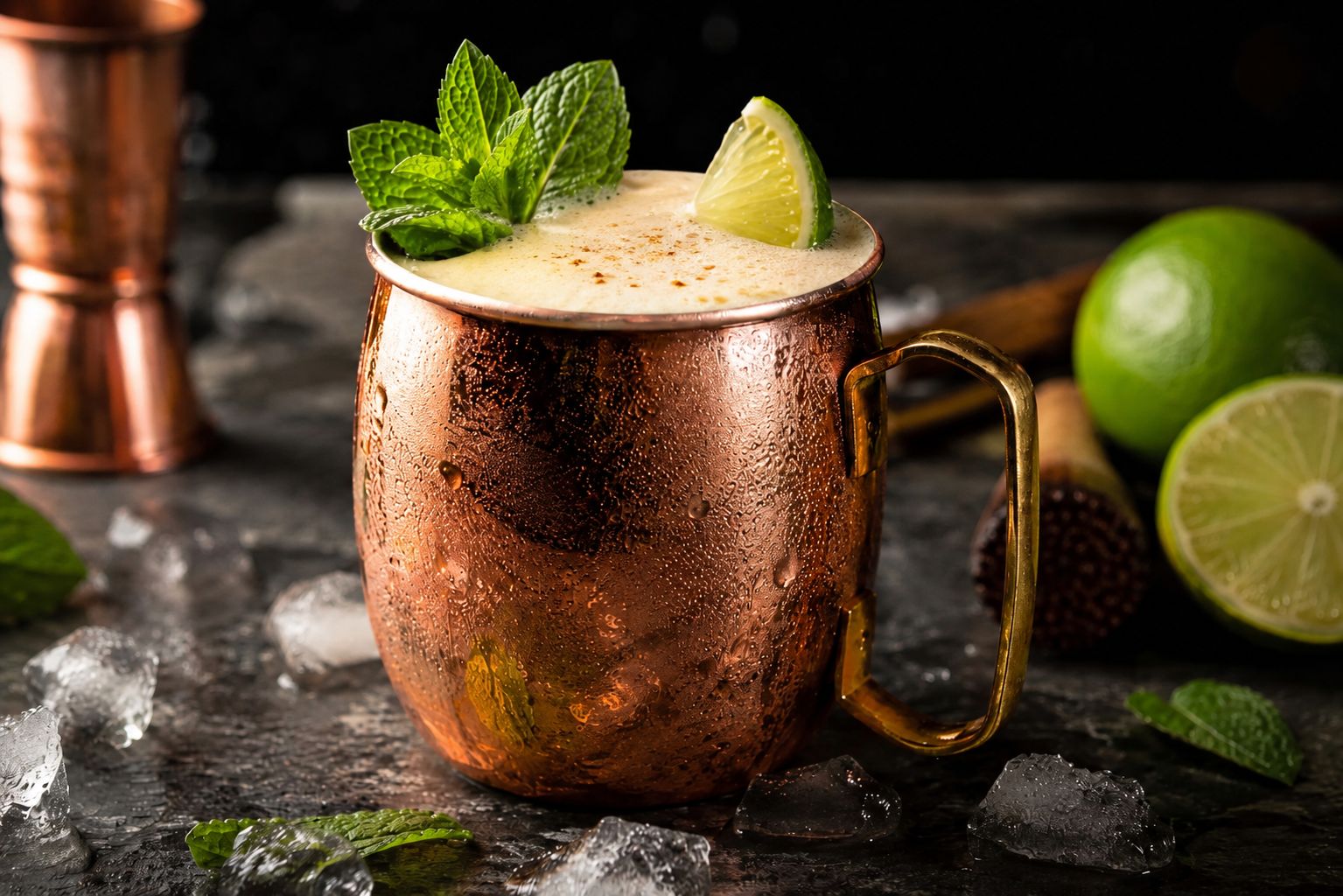 Moscow Mule na caneca de cobre